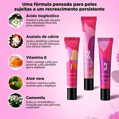 Kit de creme depilatório