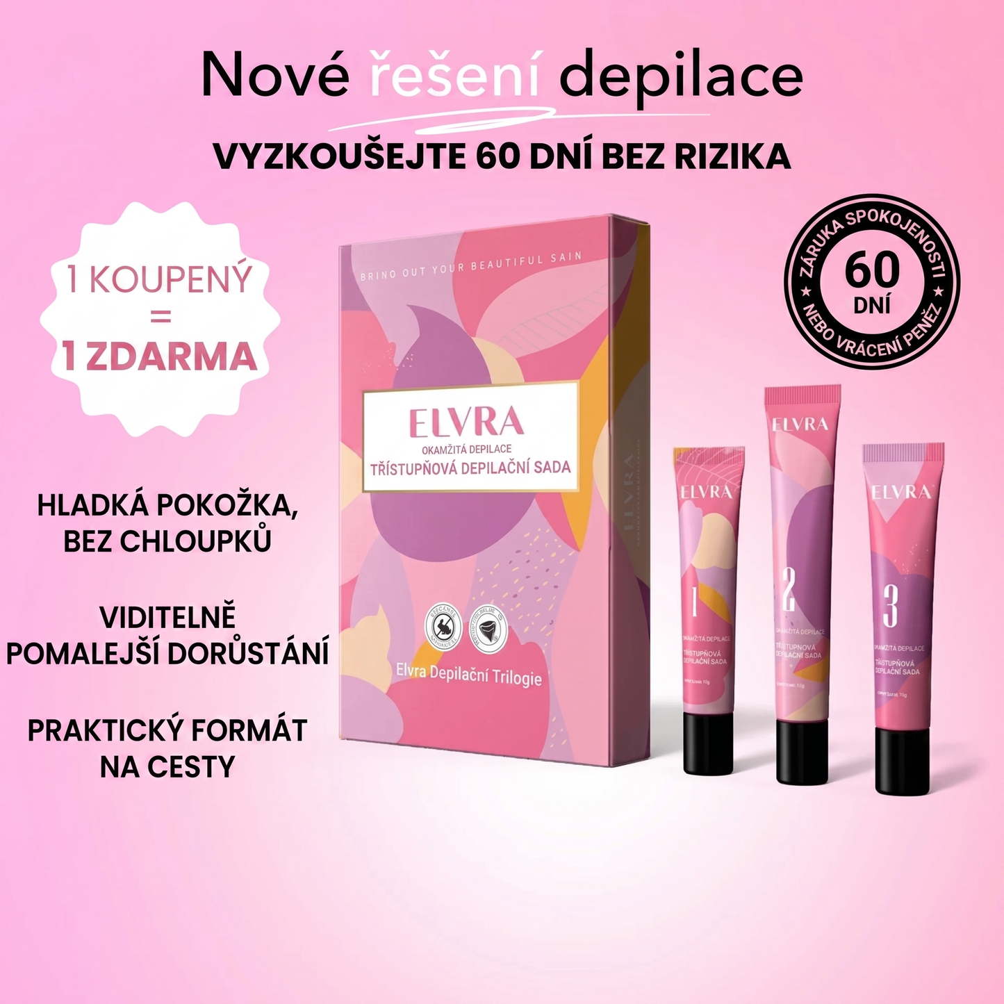 Sada depilačního krému
